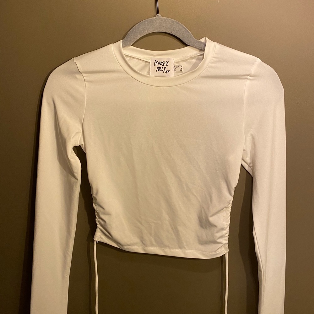 Princess Polly white long sleeve tee